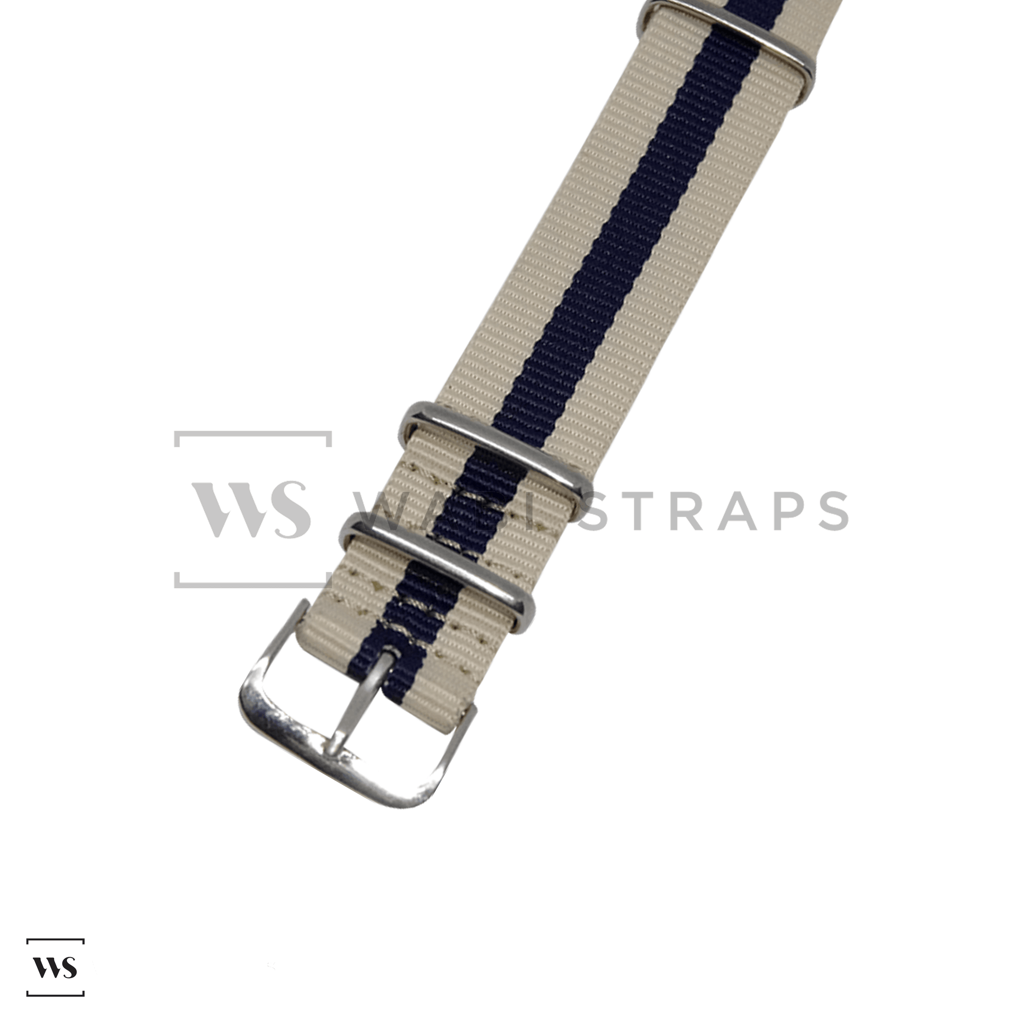 Ivory & Blue Classic British Military Watch Strap