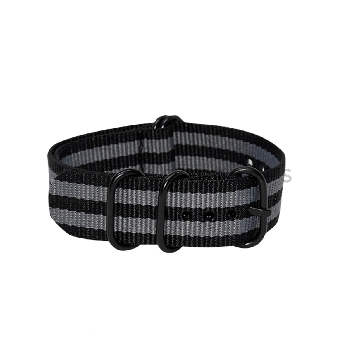 James Bond Striped ZULU Strap Black Buckle wabistraps