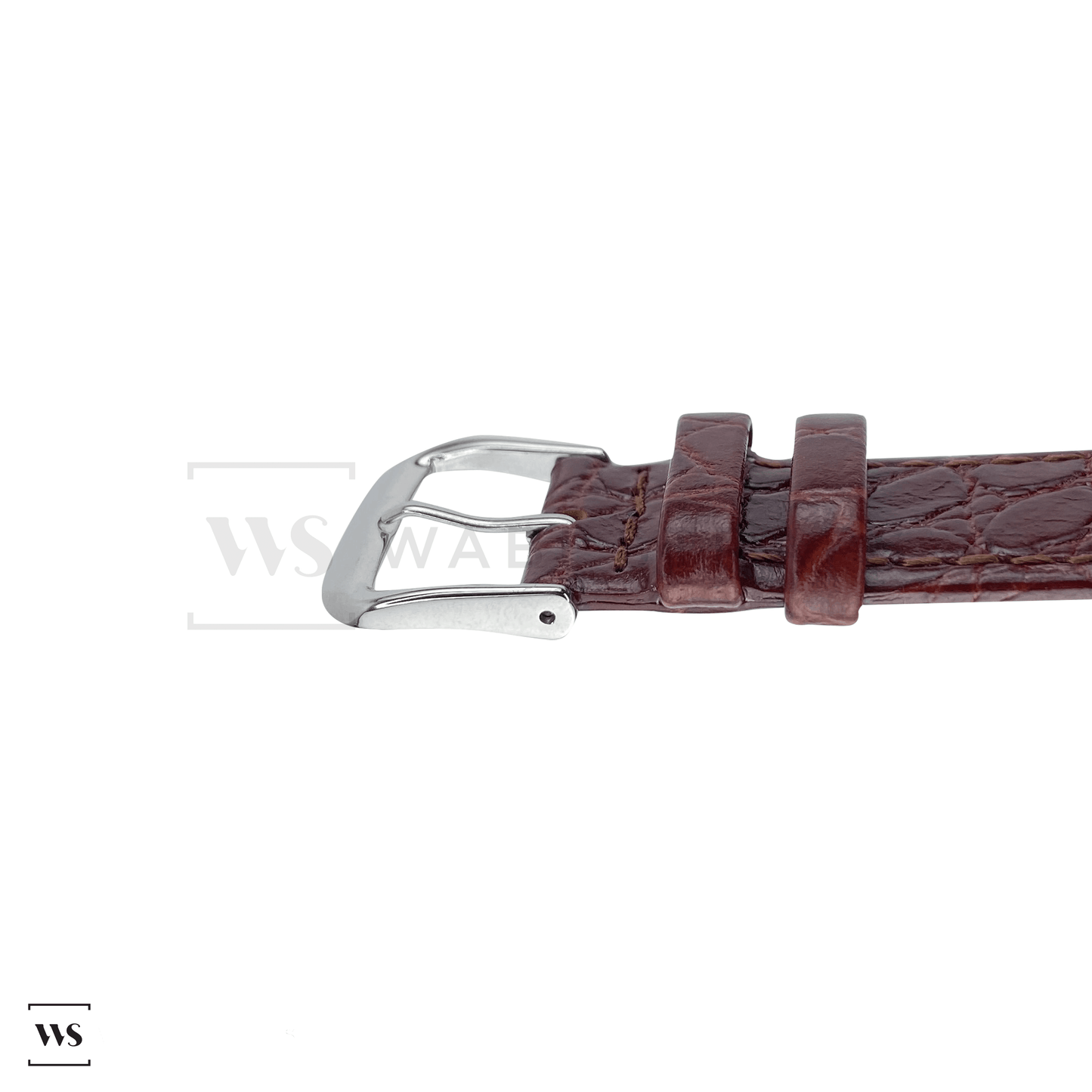 Maroon Tapered Dress Watch Strap Side