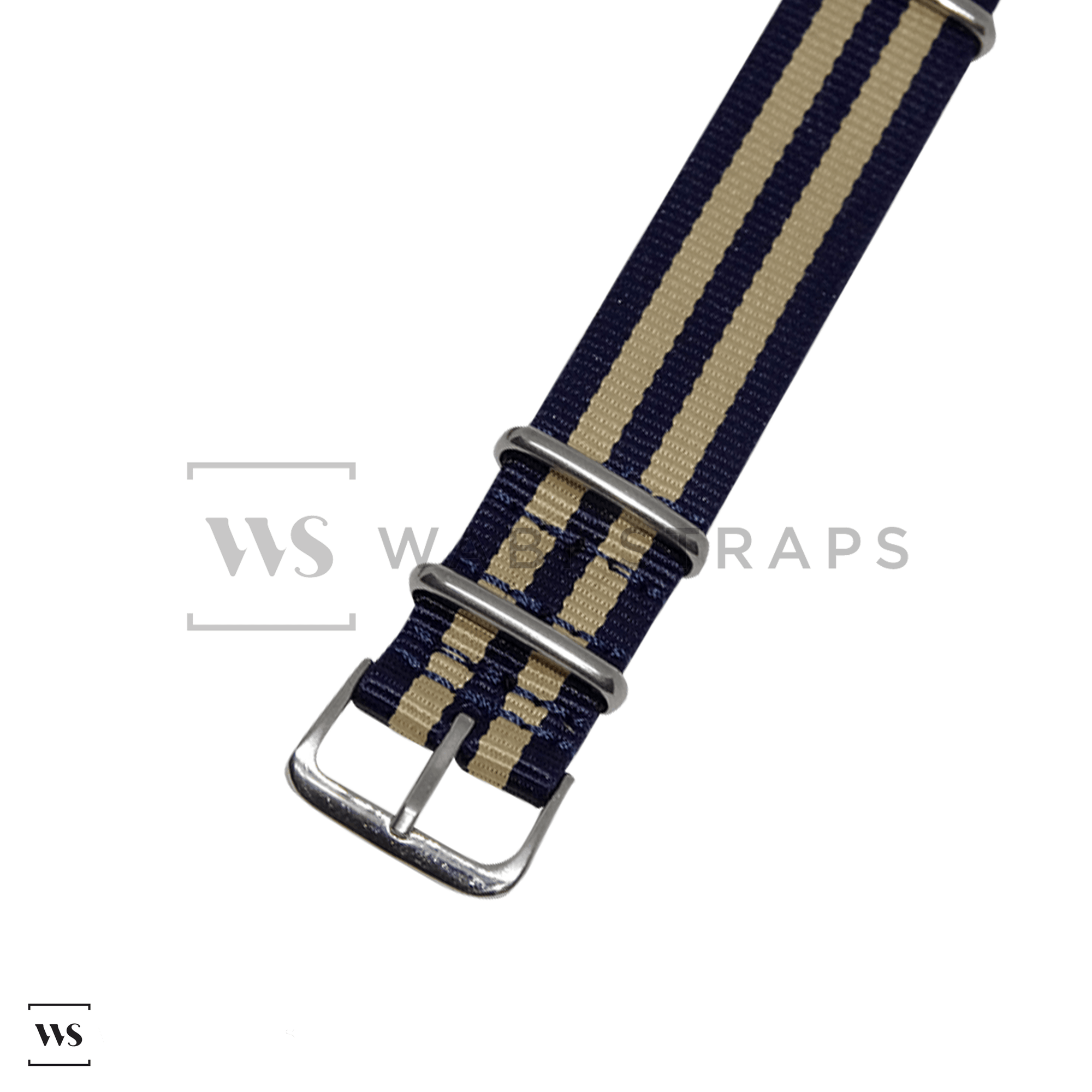 Navy Blue & Beige Ballistic British Military Watch Strap