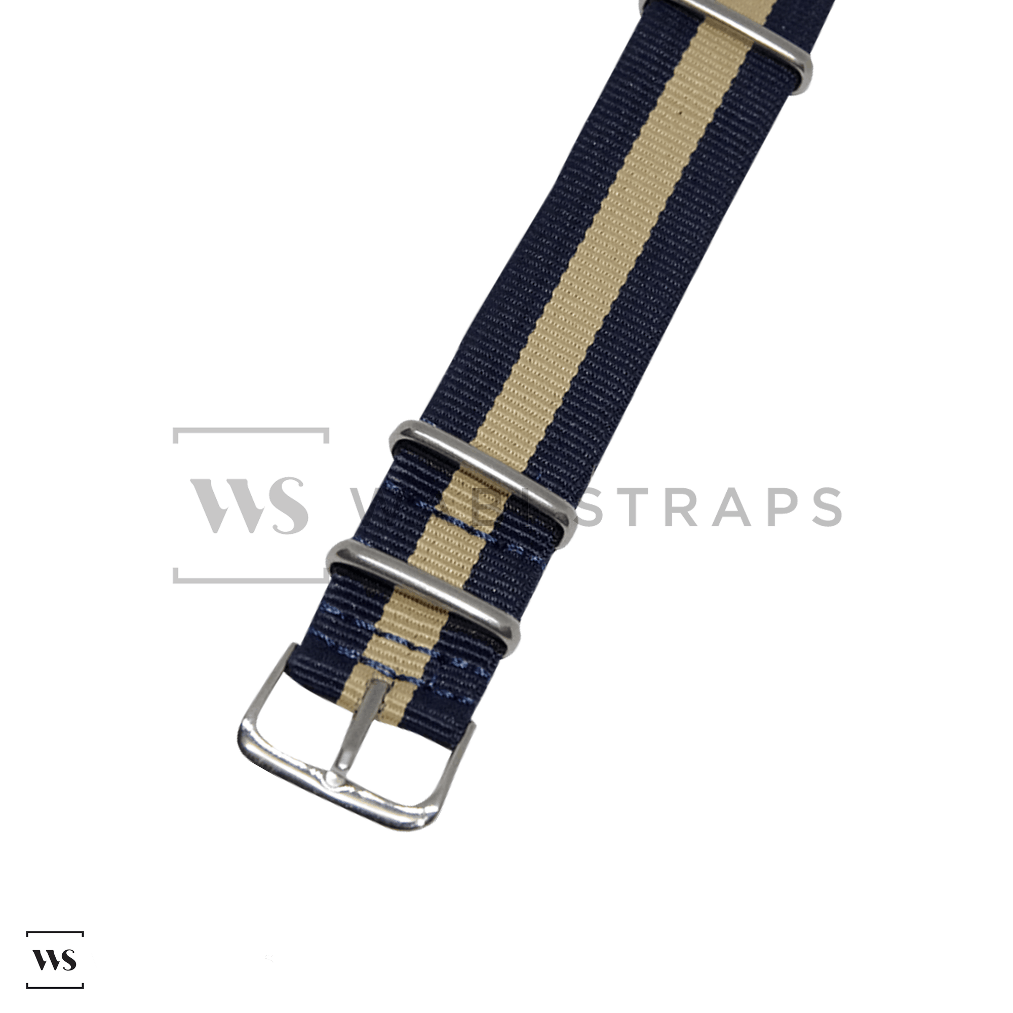 Navy Blue & Beige Classic British Military Watch Strap