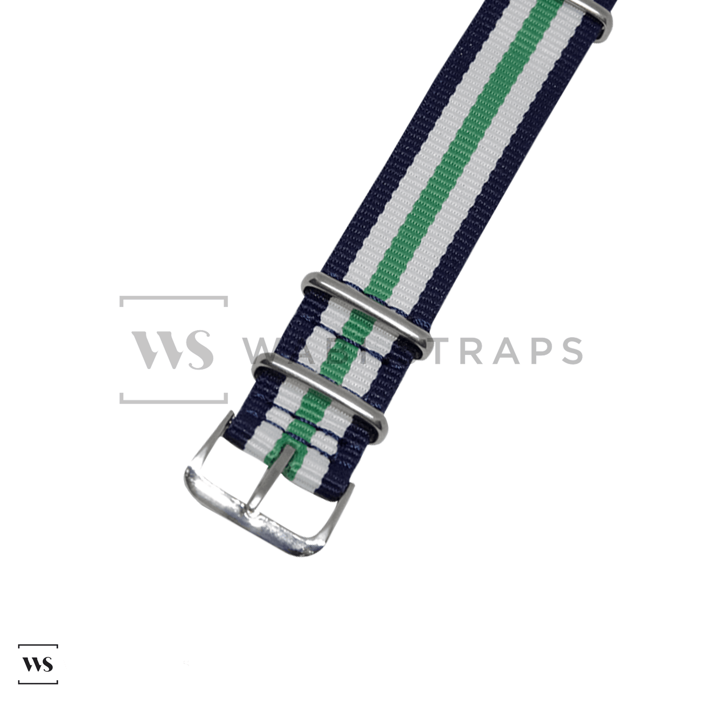 Navy Blue, White & Green Original British Military Watch Strap