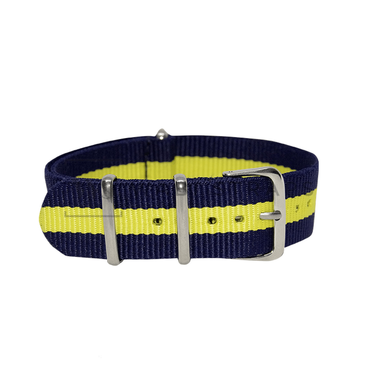 Navy Blue & Yellow Classic British Military Watch Strap - wabistraps