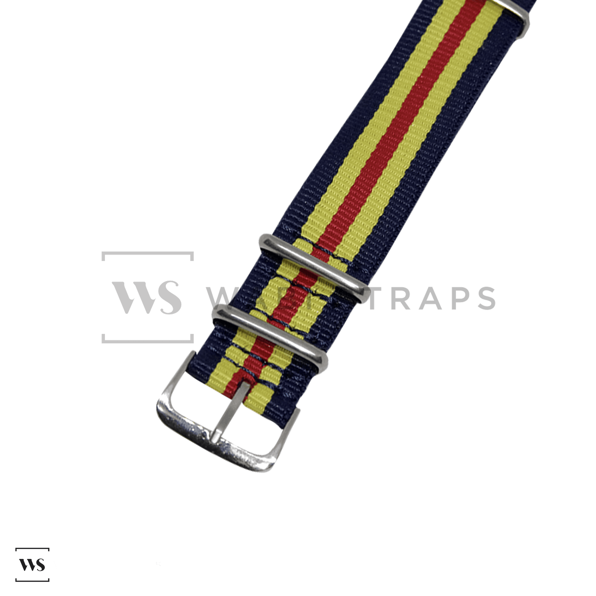 Navy Blue, Yellow & Red Original British Military Watch Strap