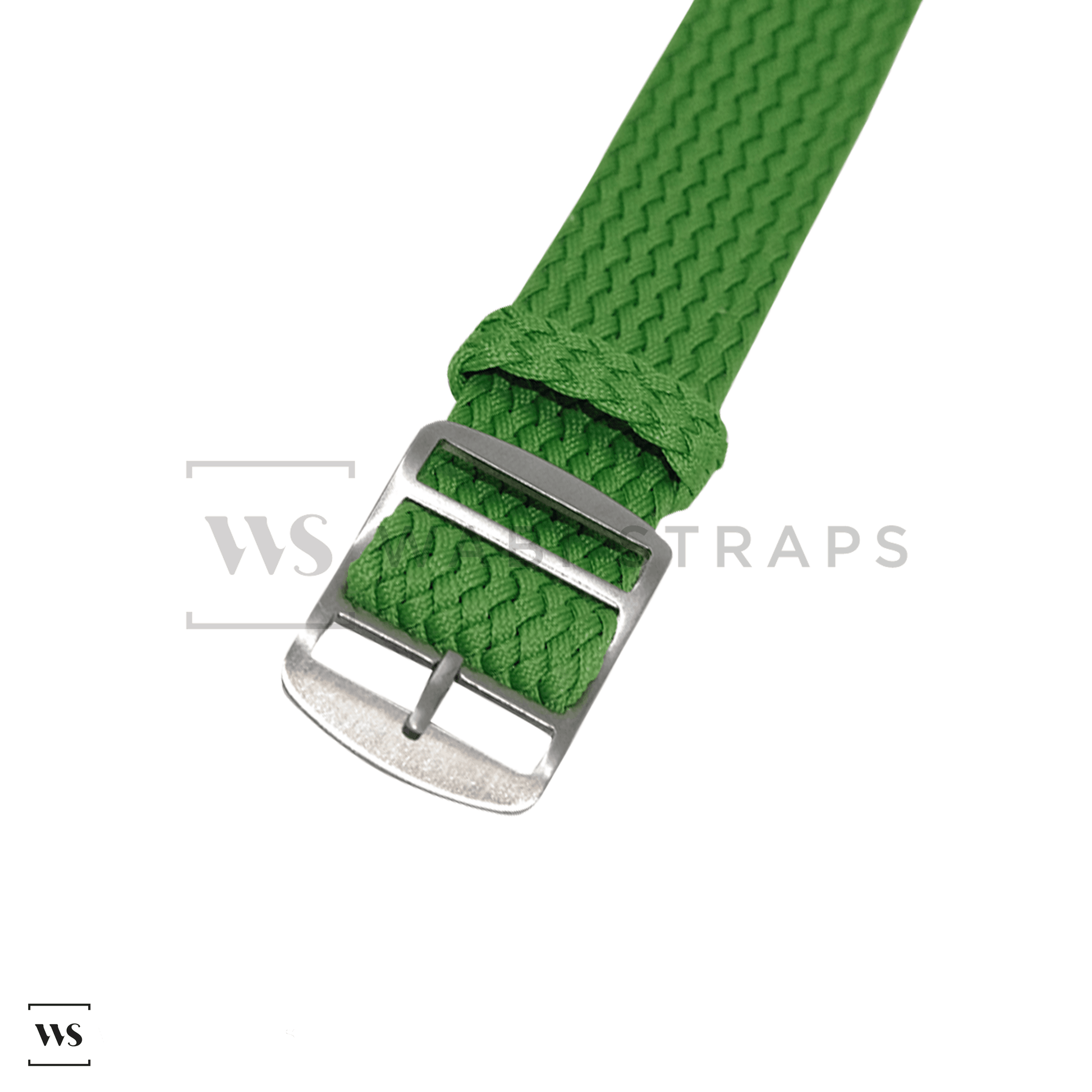 Neon Green Woven Perlon Strap Straight