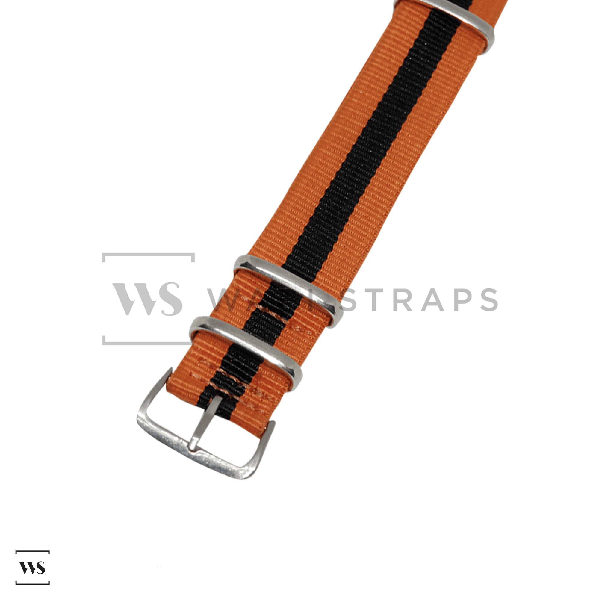 Orange & Black Classic British Military Watch Strap