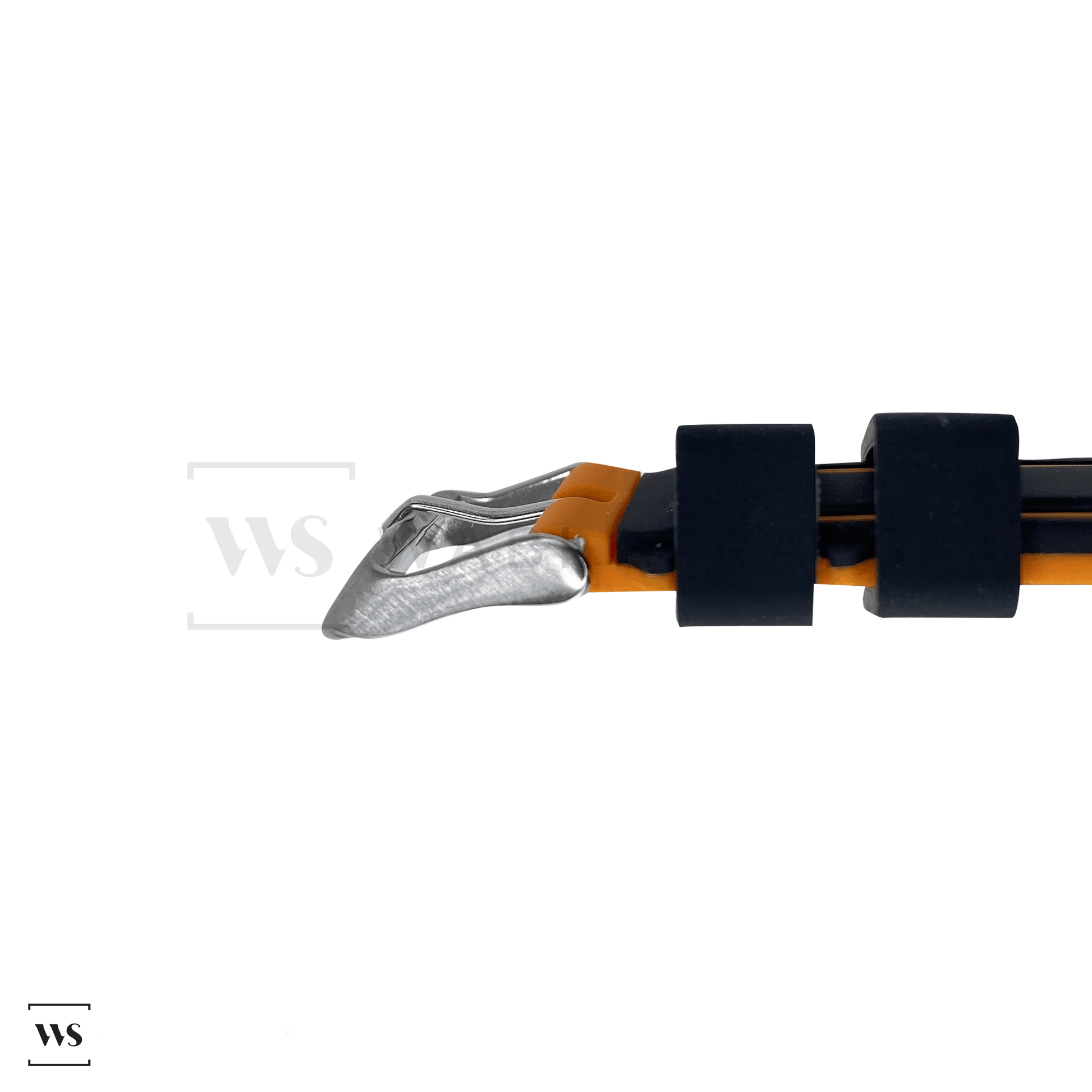 Orange Trim Silicone Waterproof Strap Side