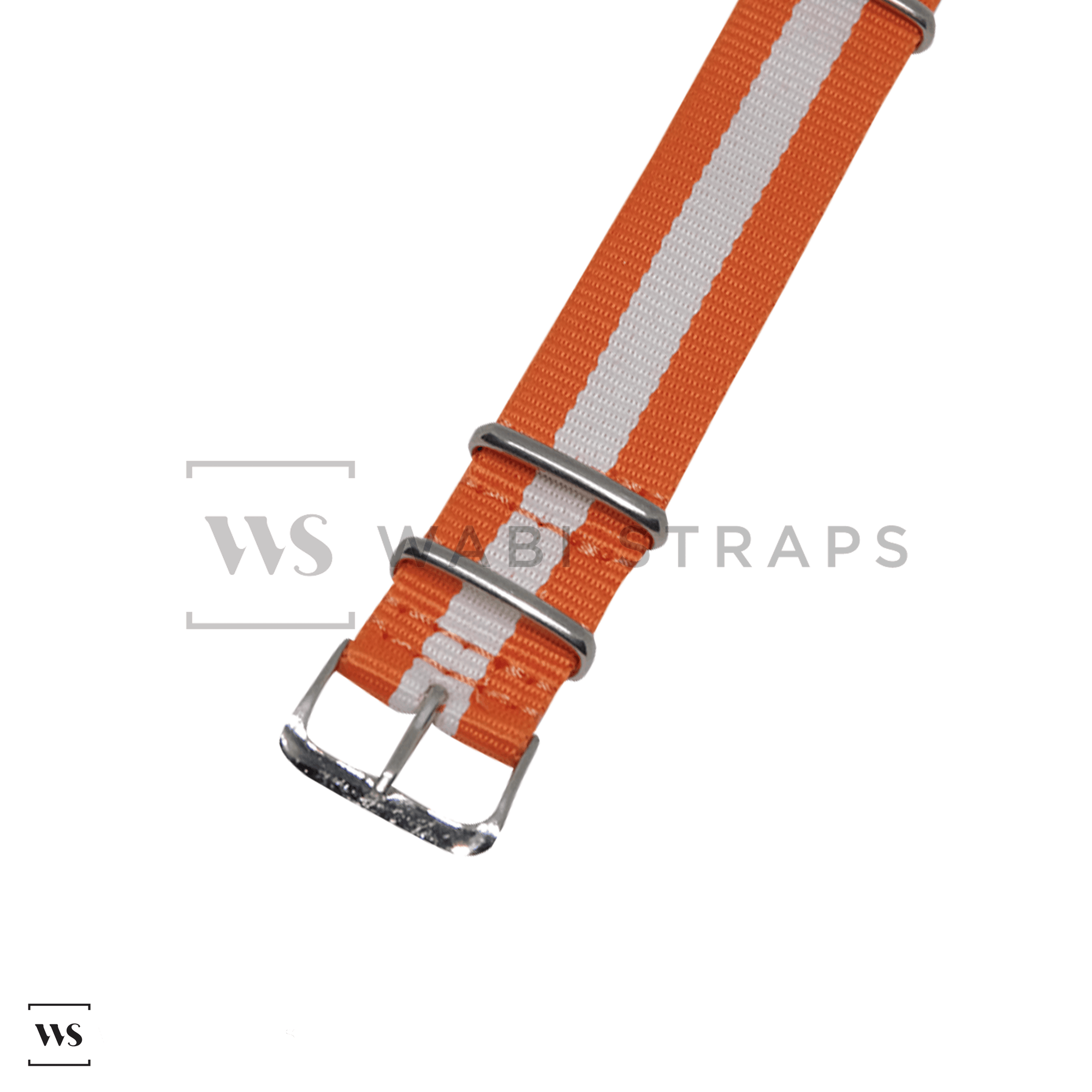 Orange & White Classic British Military Watch Strap