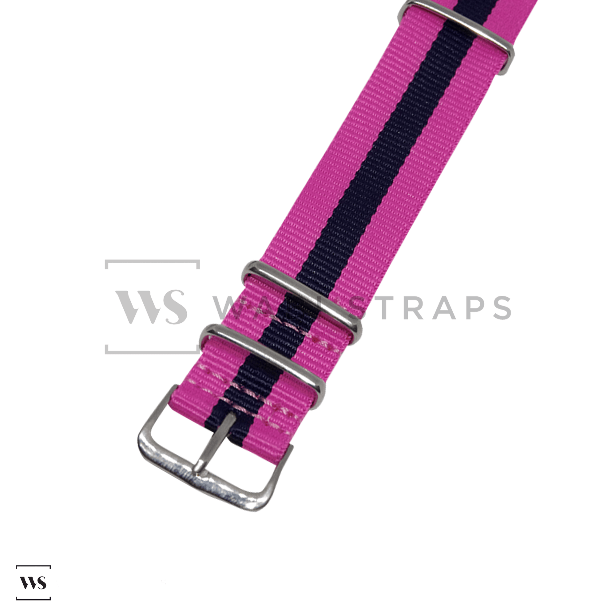 Pink & Navy Blue Classic British Military Watch Strap