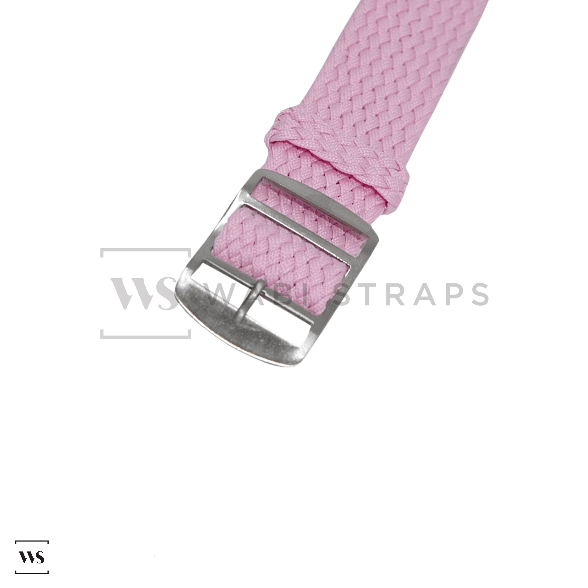 Pink Woven Perlon Strap Straight