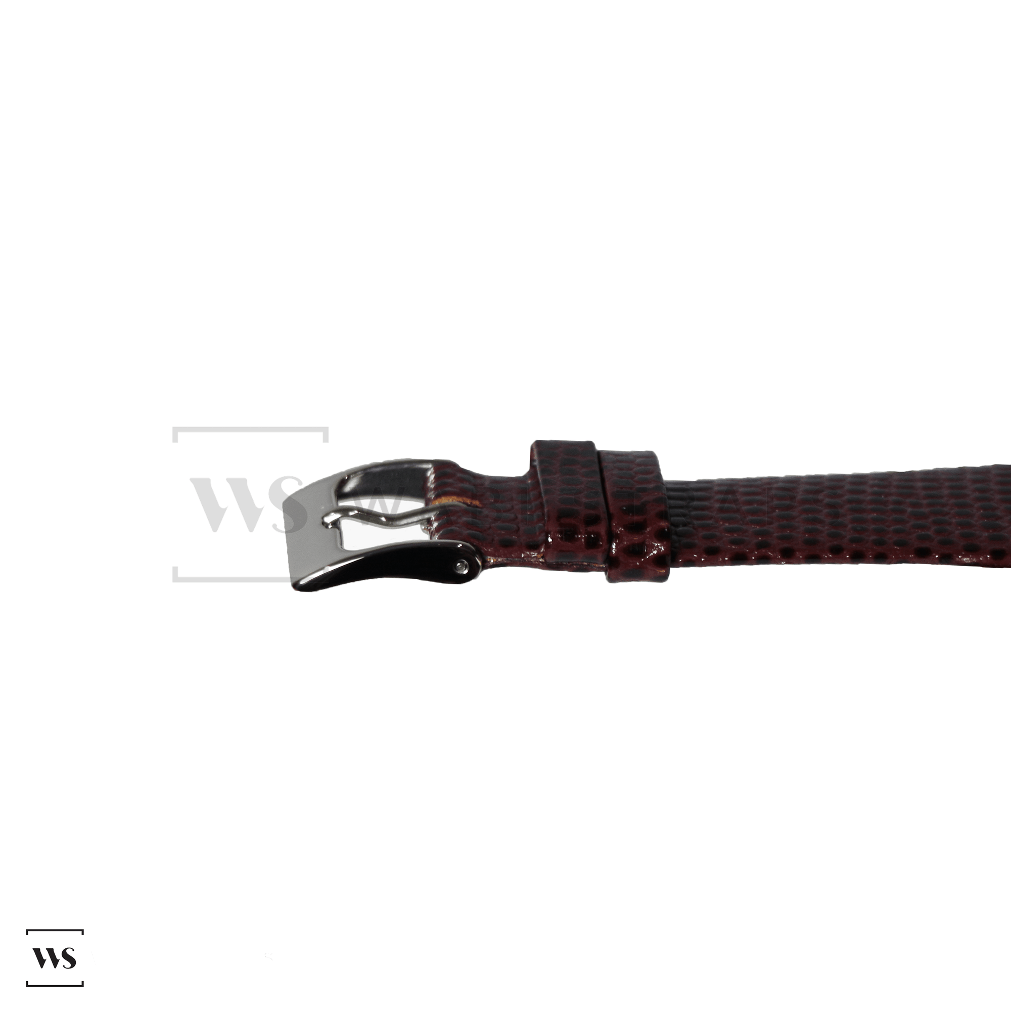 Red Lizard Leather Watch Strap Front
