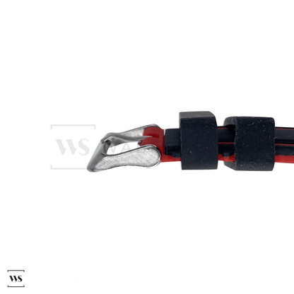 Red Trim Silicone Waterproof Strap Side