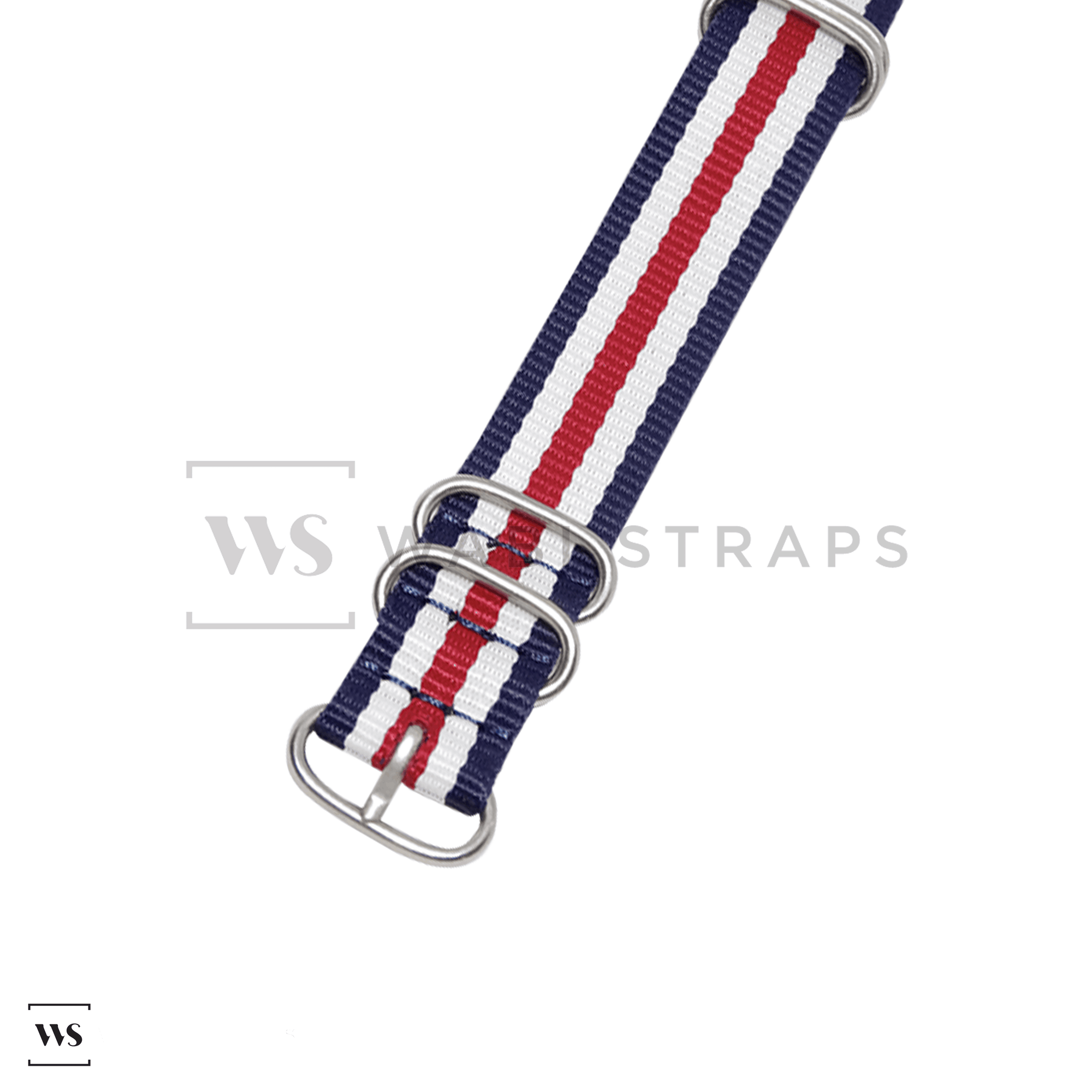 Red, White & Blue Striped ZULU Strap Round