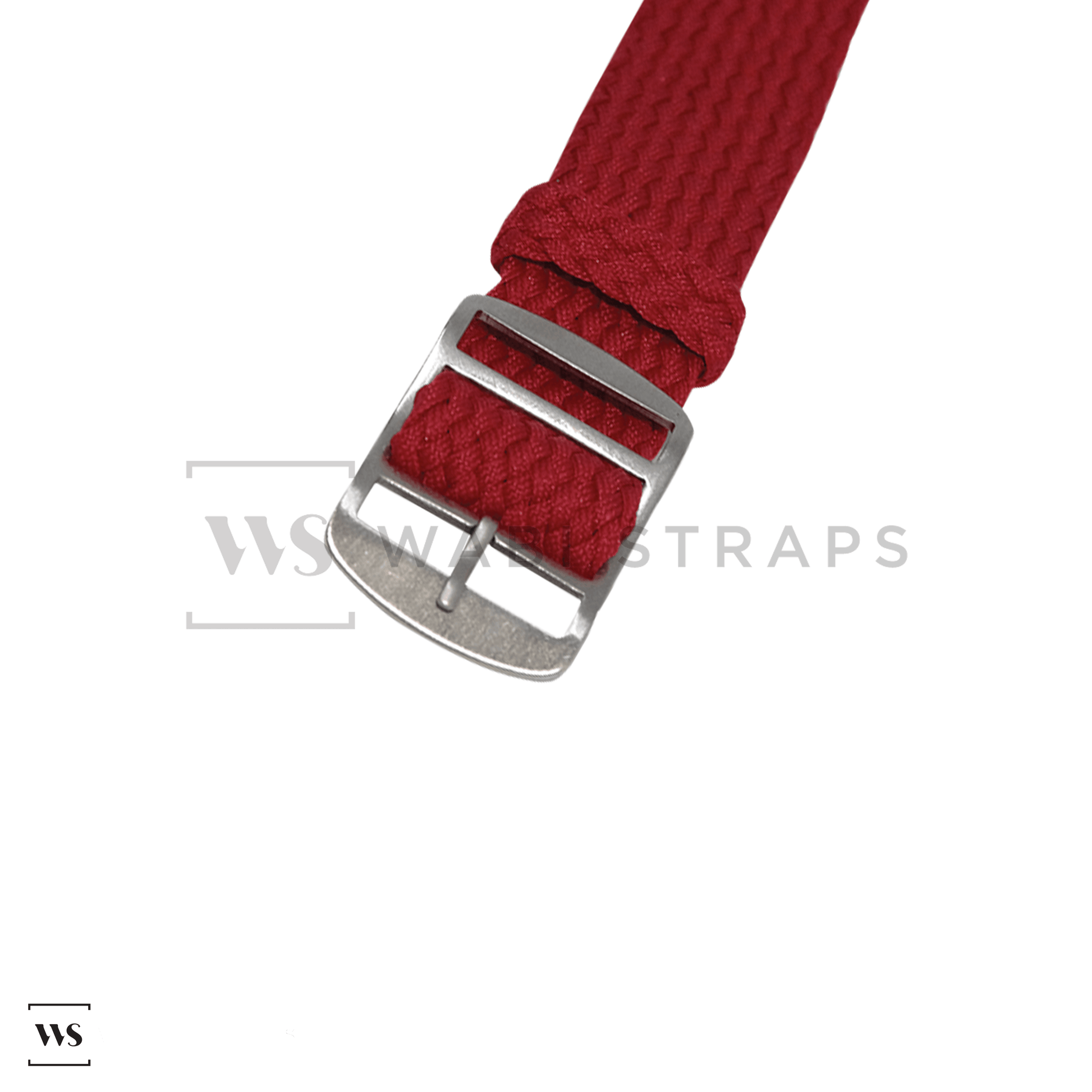 Red Woven Perlon Strap Straight