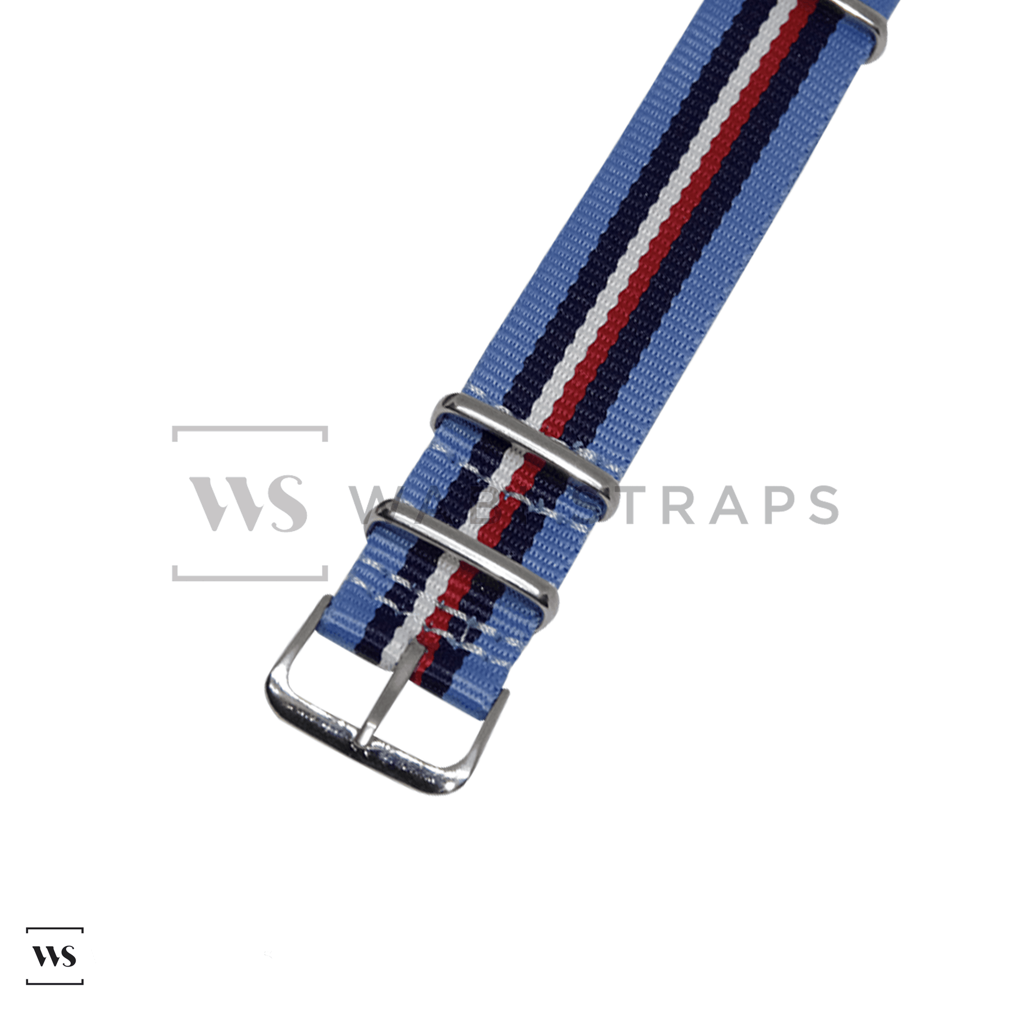 Sky Blue, Navy & Red/White Original British Military Watch Strap