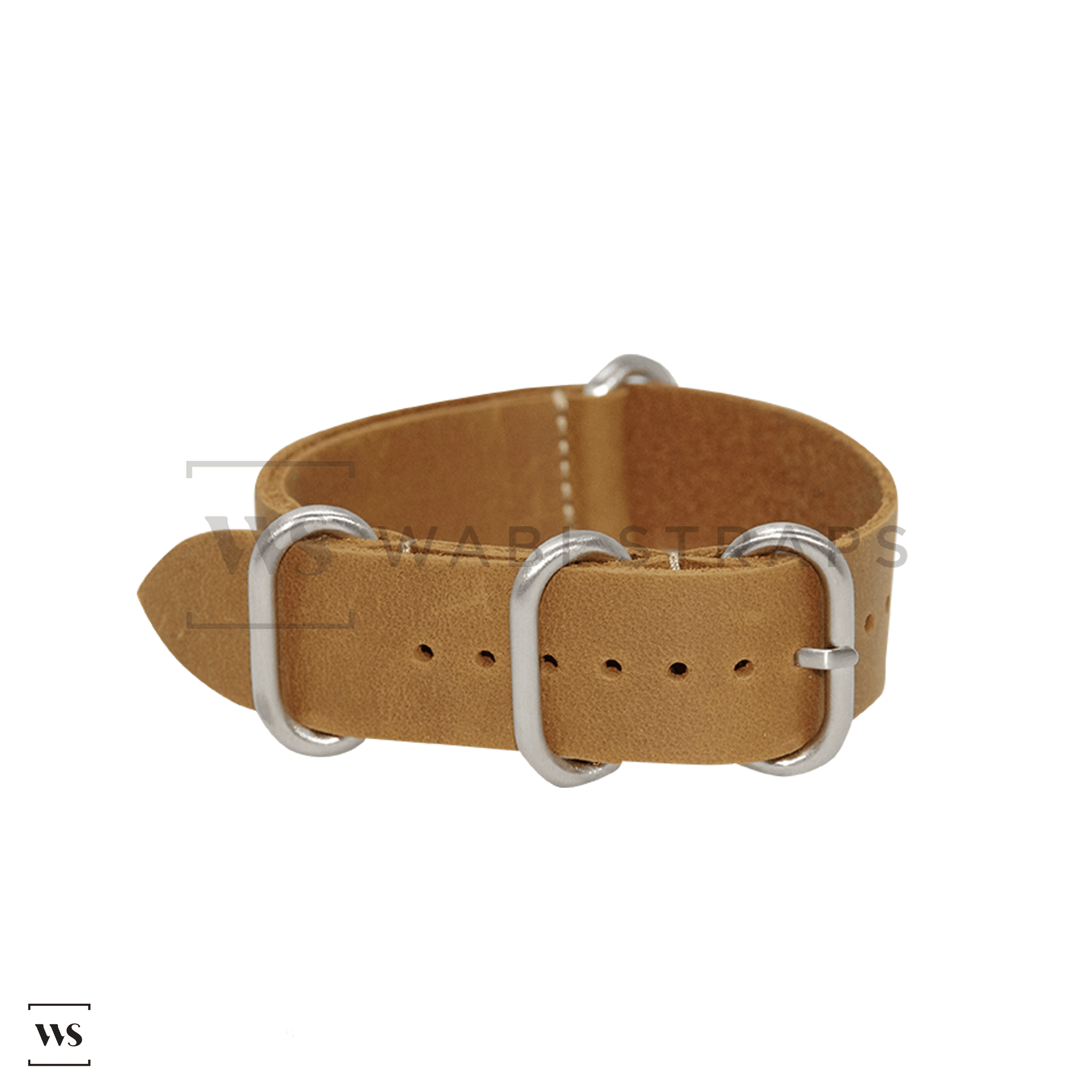 Tan Vintage Leather ZULU Strap Folded