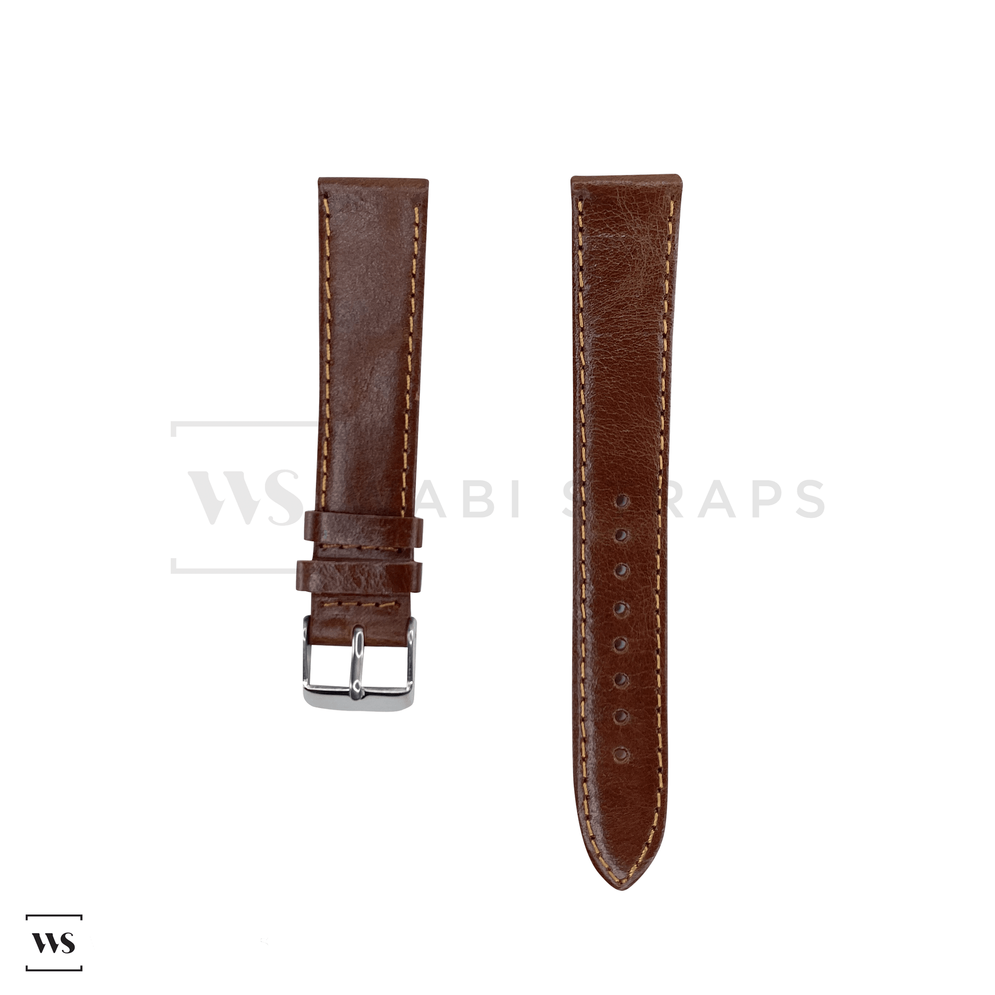 Vintage Bund Oiled Leather Strap Two Piece Front