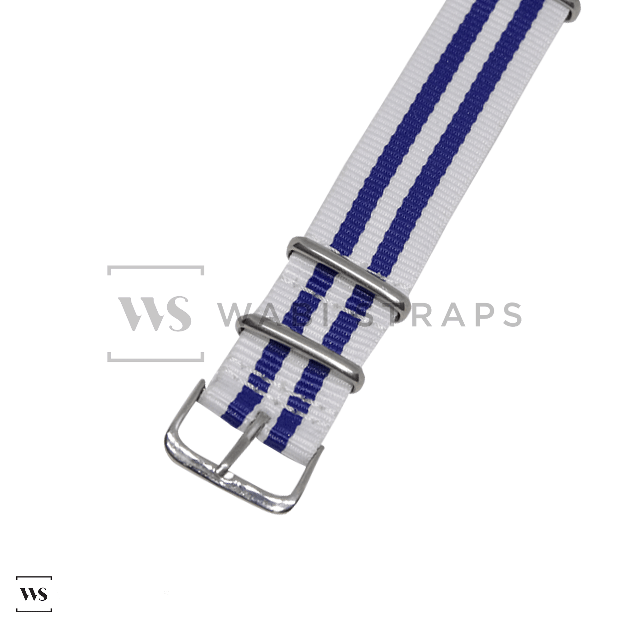 White & Blue Ballistic British Military Watch Strap