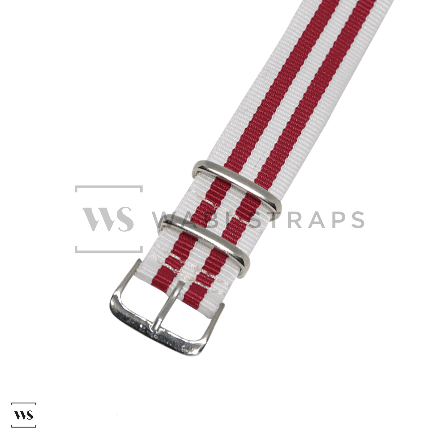 White & Red Ballistic British Military Watch Strap