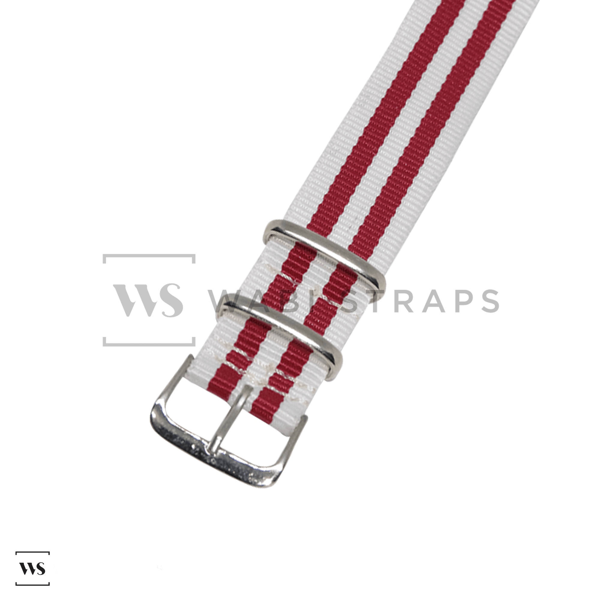 White & Red Ballistic British Military Watch Strap