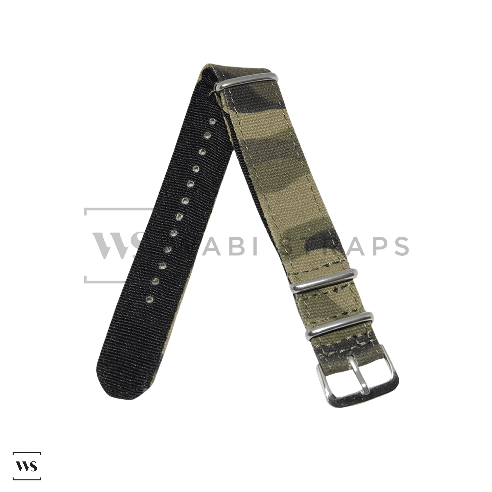 Woodland Tactical British Military Canvas Watch Strap