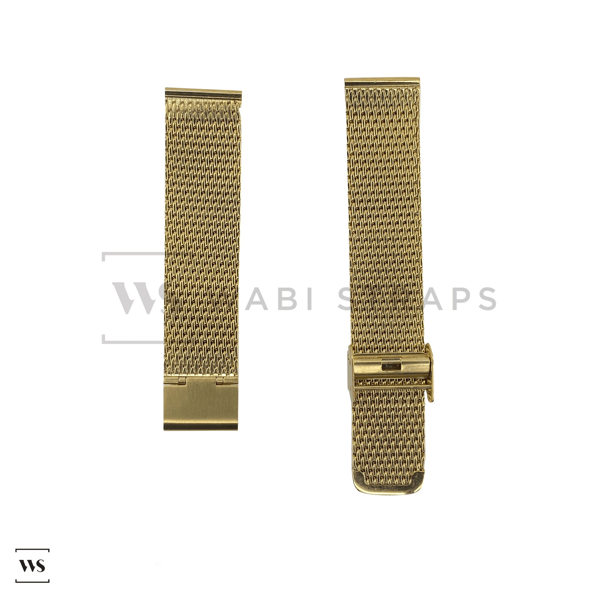 Gold Mesh Watch Bracelet Round
