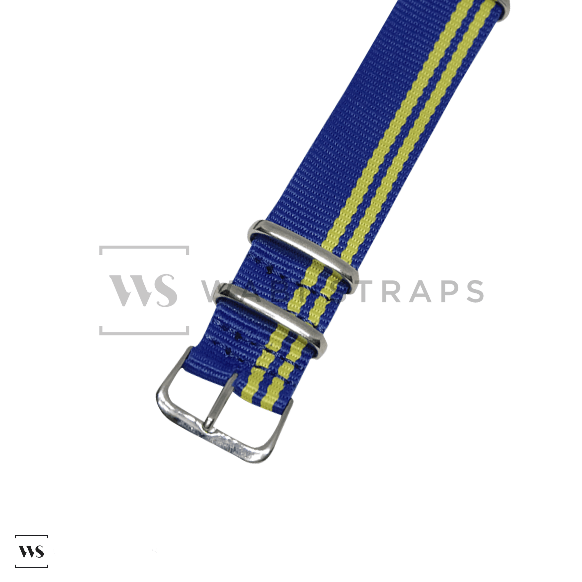 Yellow Stripes on Blue Ducati Special British Military Watch Strap